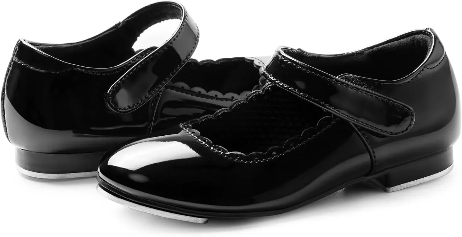 ARCLIBER Tap Shoes for Girls and Boys Easy Strap Tap Dance Shoes for Toddler/Little Kid/Big Kid