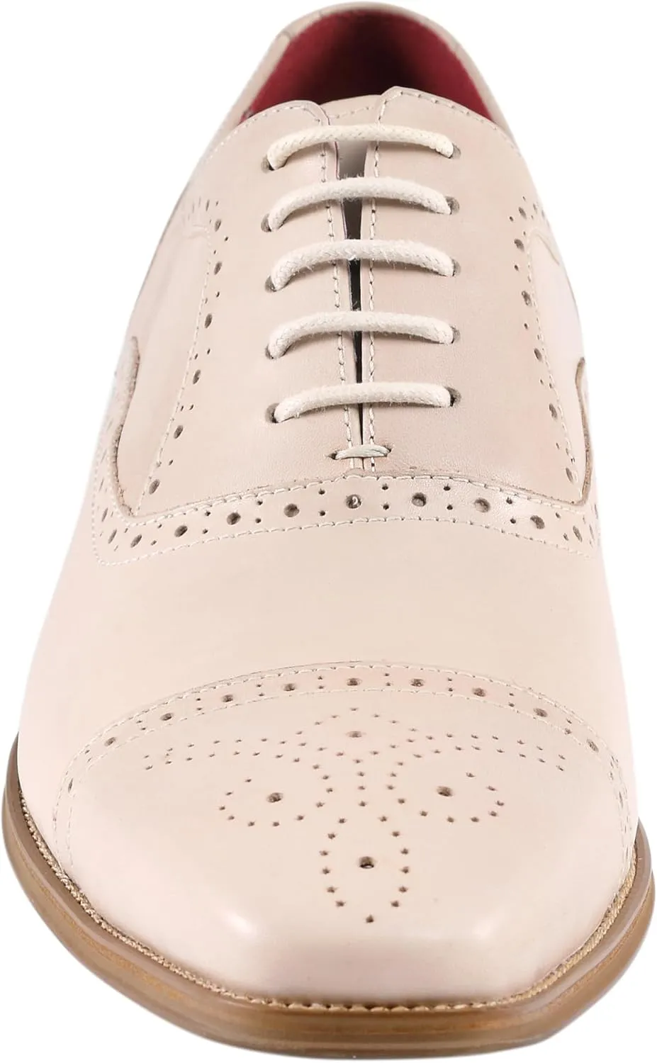 Asher Green AG114 Men's Genuine Leather Oxfords, Cap Toe, Lace Up, Brogue - Teal, Tan, Brown, Green, Grey