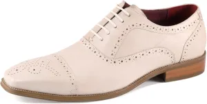 Asher Green AG114 Men's Genuine Leather Oxfords, Cap Toe, Lace Up, Brogue - Teal, Tan, Brown, Green, Grey