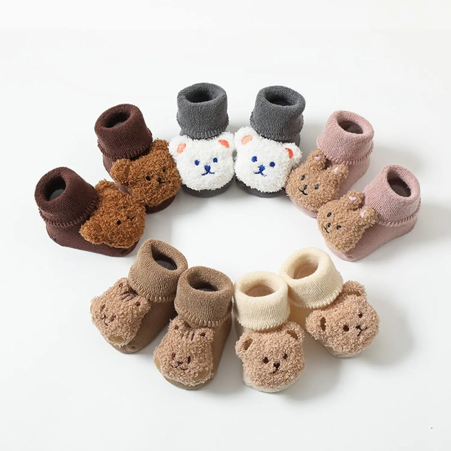 Baby Booties Newborn Infant Sock Shoes - Hand Knitting Crochet Boy & Girl Cozy Winter Shoes
