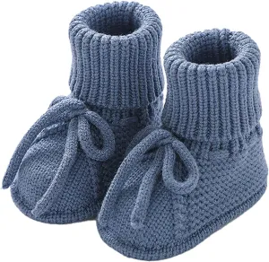 Baby Booties Newborn Sock Shoes Hand Knitting Crochet Infant Boy Girl Cozy Shoes Indoor Breathable Walking Shoes
