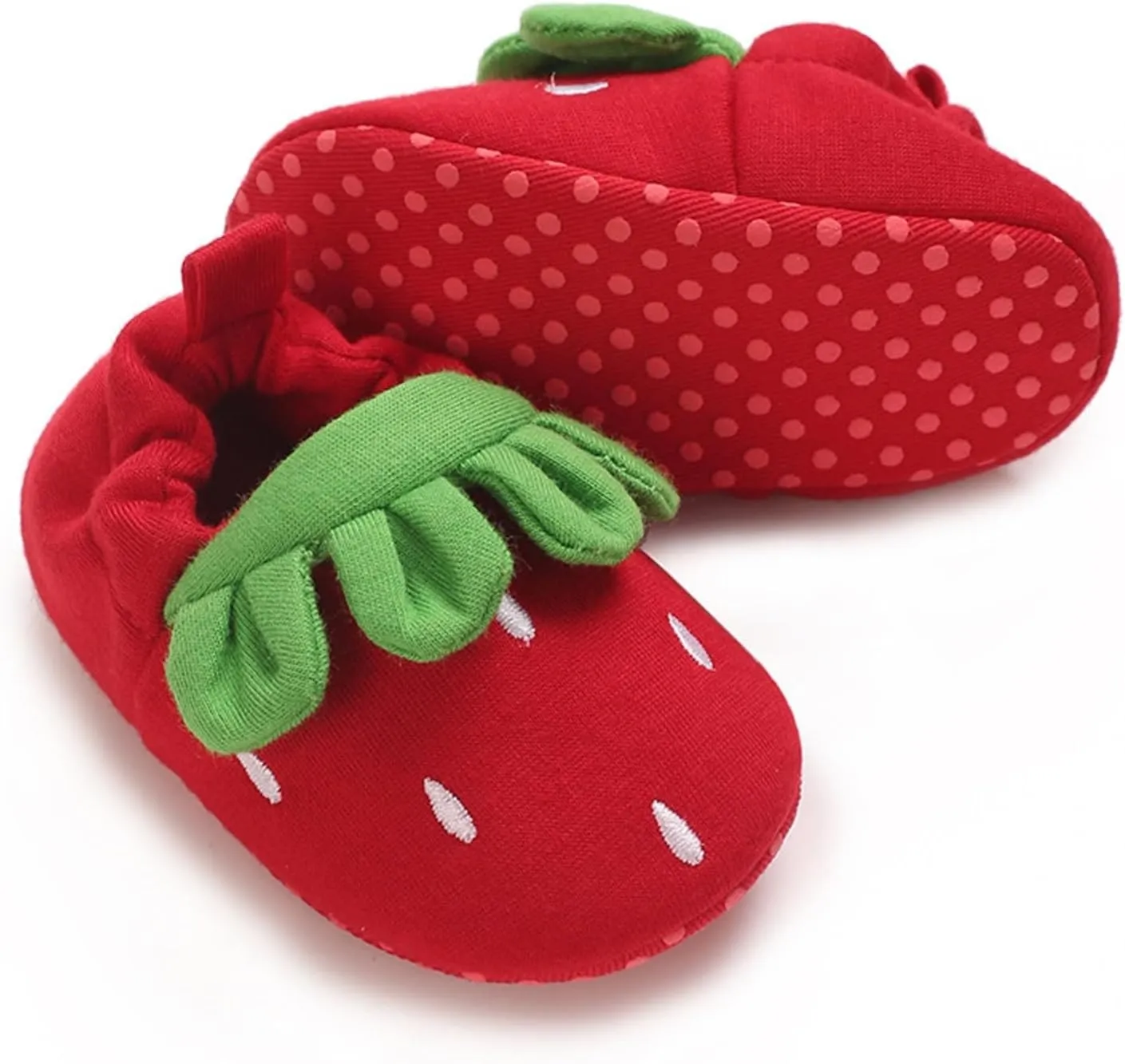 Baby Moccasins Infant Shoes Strawberry Prints Soft Soled Non Slip Socks Baby Floor Shoes Socks Spring Fall Flat