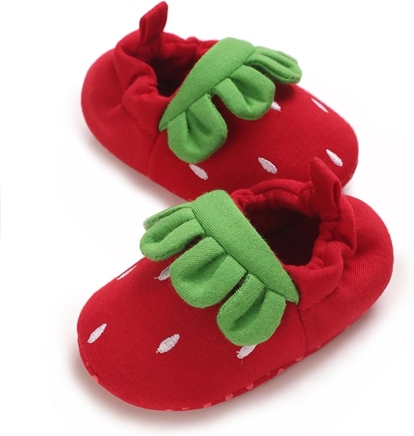 Baby Moccasins Infant Shoes Strawberry Prints Soft Soled Non Slip Socks Baby Floor Shoes Socks Spring Fall Flat