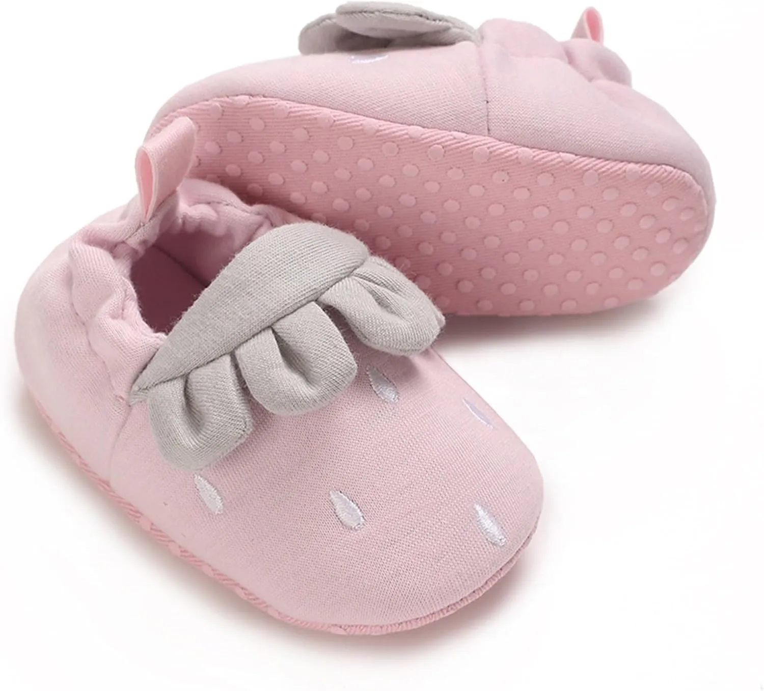 Baby Moccasins Infant Shoes Strawberry Prints Soft Soled Non Slip Socks Baby Floor Shoes Socks Spring Fall Flat