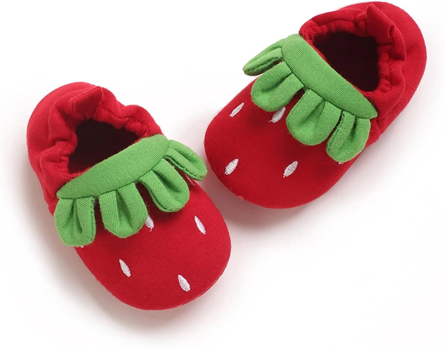 Baby Moccasins Infant Shoes Strawberry Prints Soft Soled Non Slip Socks Baby Floor Shoes Socks Spring Fall Flat