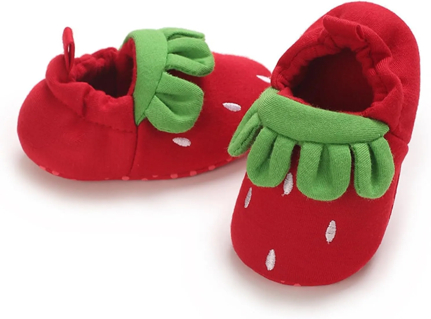 Baby Moccasins Infant Shoes Strawberry Prints Soft Soled Non Slip Socks Baby Floor Shoes Socks Spring Fall Flat