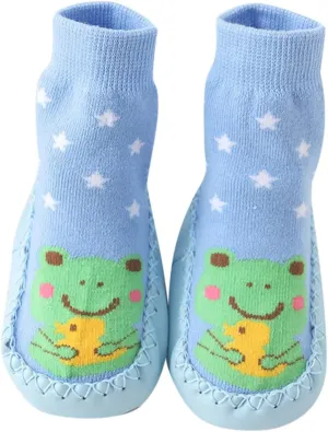 Baby Shoes Children Todller Shoes Autumn Winter Boys Girls Floor Sports Shoes Socks Shoes Flat House Shoes B