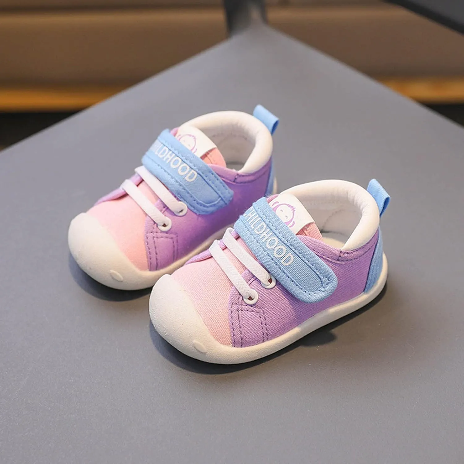 Baby Shoes Infant Boy Girl First Walker Shoes Toddler Walking Shoes Lightweight Non-Slip Slip-On Sneakers Breathable