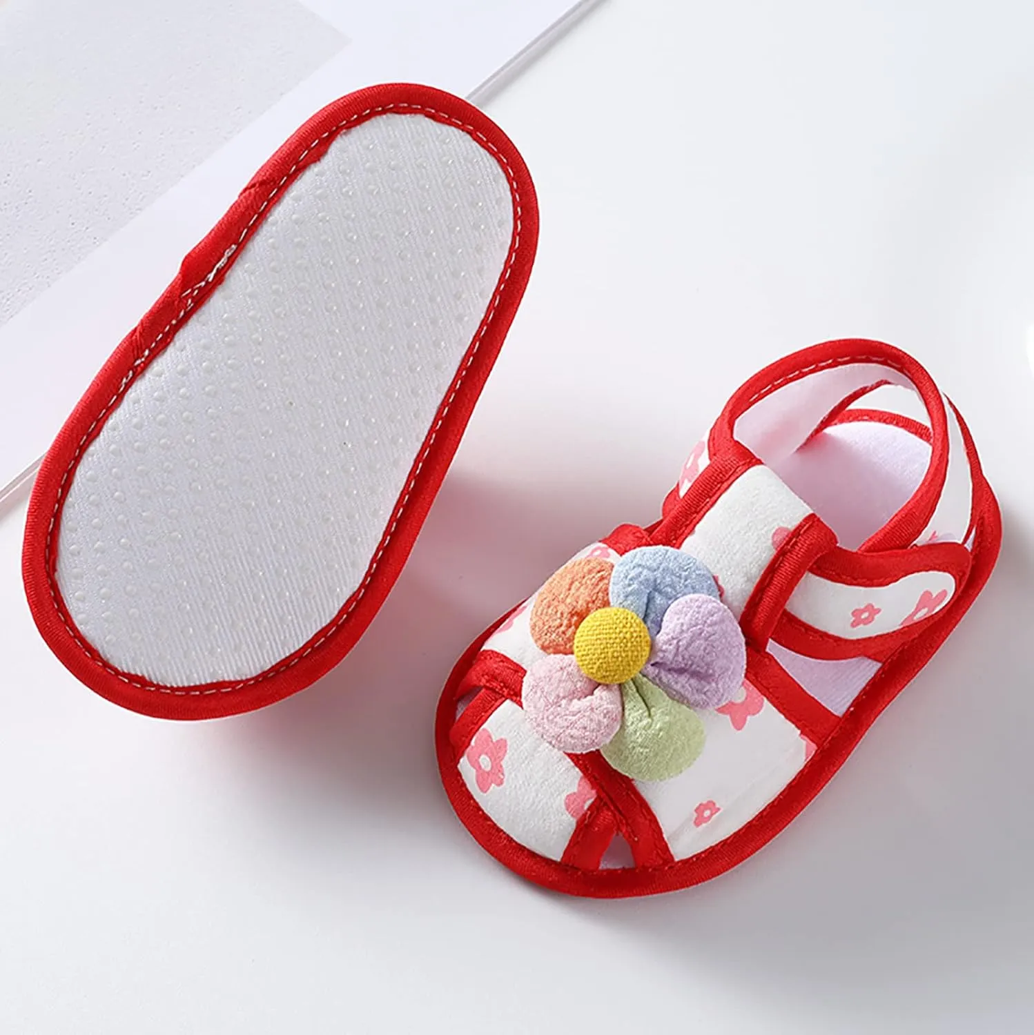 Baby Slippers Shoes Infant Girls Open Toe Bowknot Tie Dye Shoes First Walkers Shoes Summer Toddler Water Shoes Toddler 6