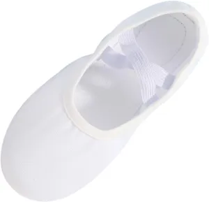 Ballet Shoes for Girls, Satin Elastic Dance Practice Slippers Split Soft Leather Flat Sole Yoga Gymnastics Shoes