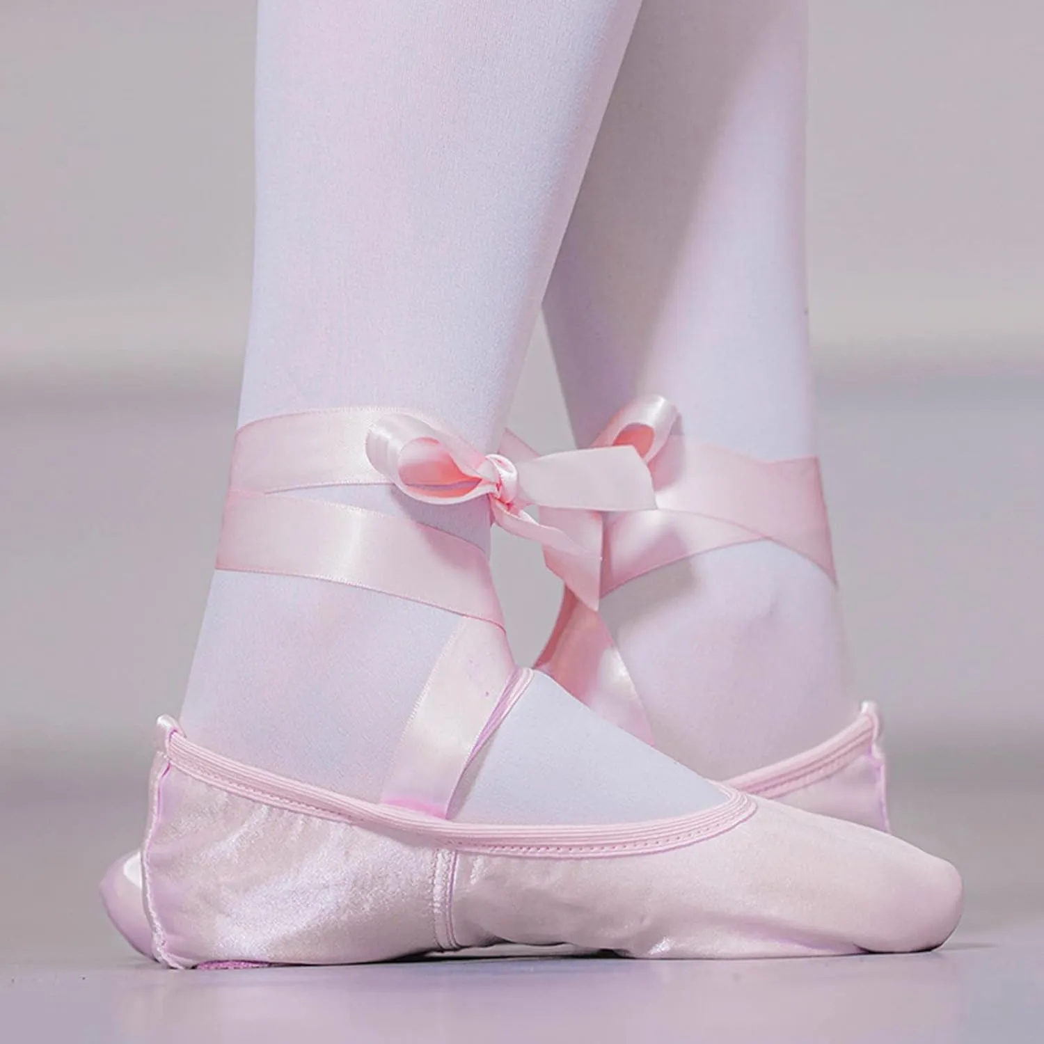 Ballet Shoes for Girls Satin Ribbons Ballet Slippers Dance Shoes Satin Dance Practice Slippers Breathable Shoes