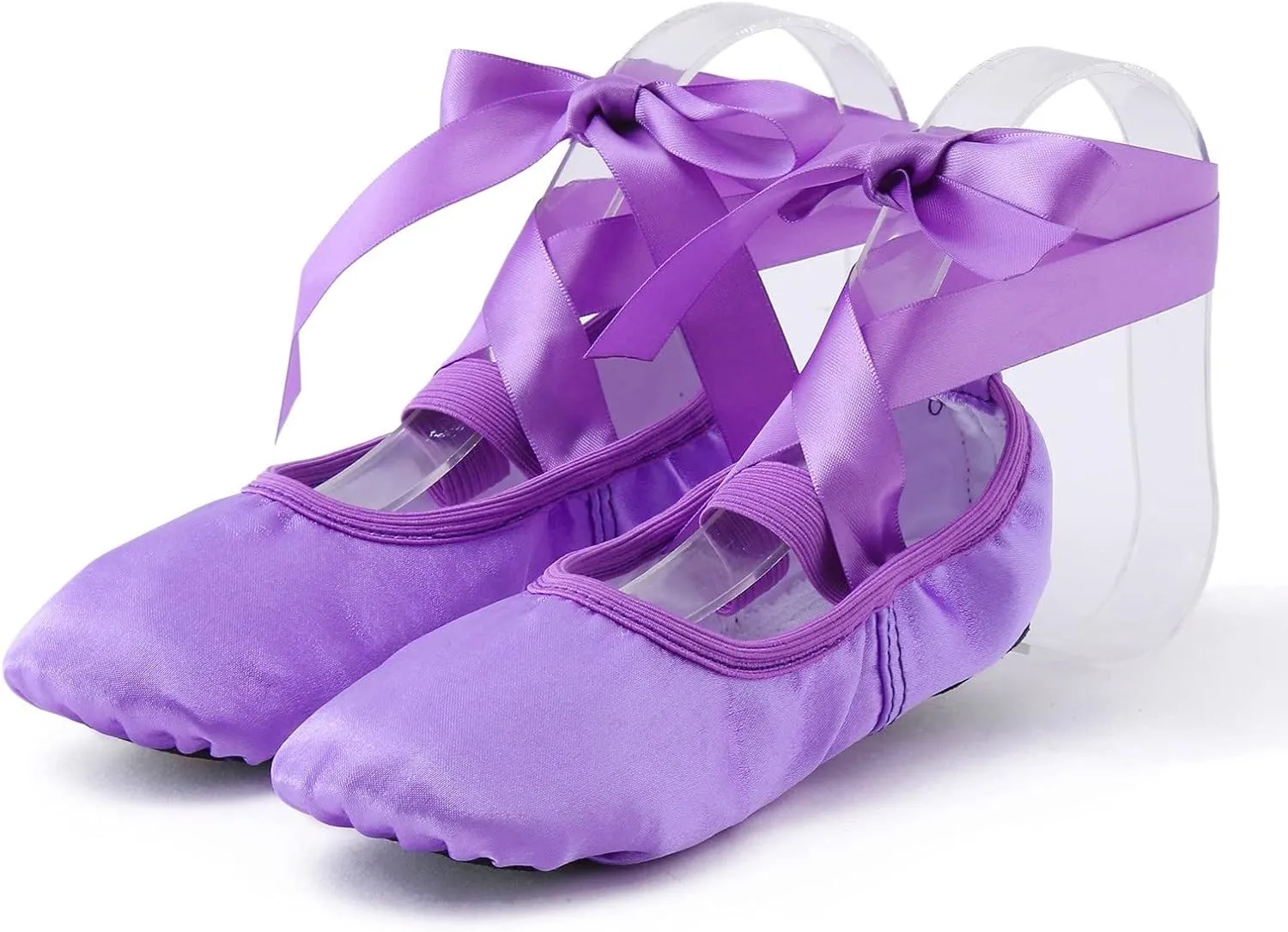 Ballet Shoes for Girls Satin Ribbons Ballet Slippers Dance Shoes Satin Dance Practice Slippers Breathable Shoes