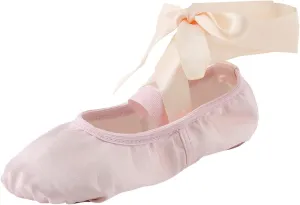 Ballet Shoes for Girls Satin Ribbons Ballet Slippers Dance Shoes Satin Dance Practice Slippers Breathable Shoes