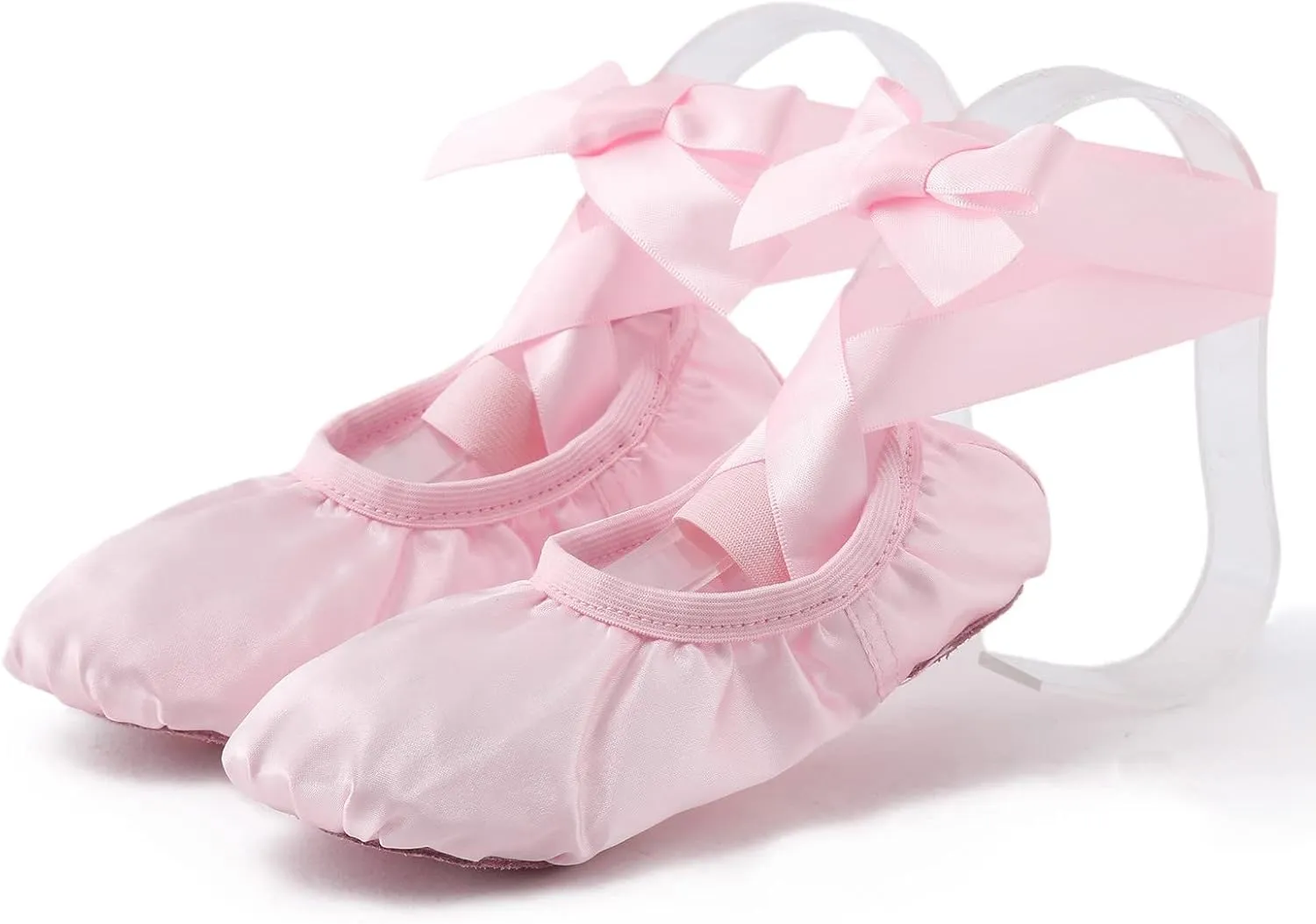 Ballet Shoes for Girls Satin Ribbons Ballet Slippers Dance Shoes Satin Dance Practice Slippers Breathable Shoes