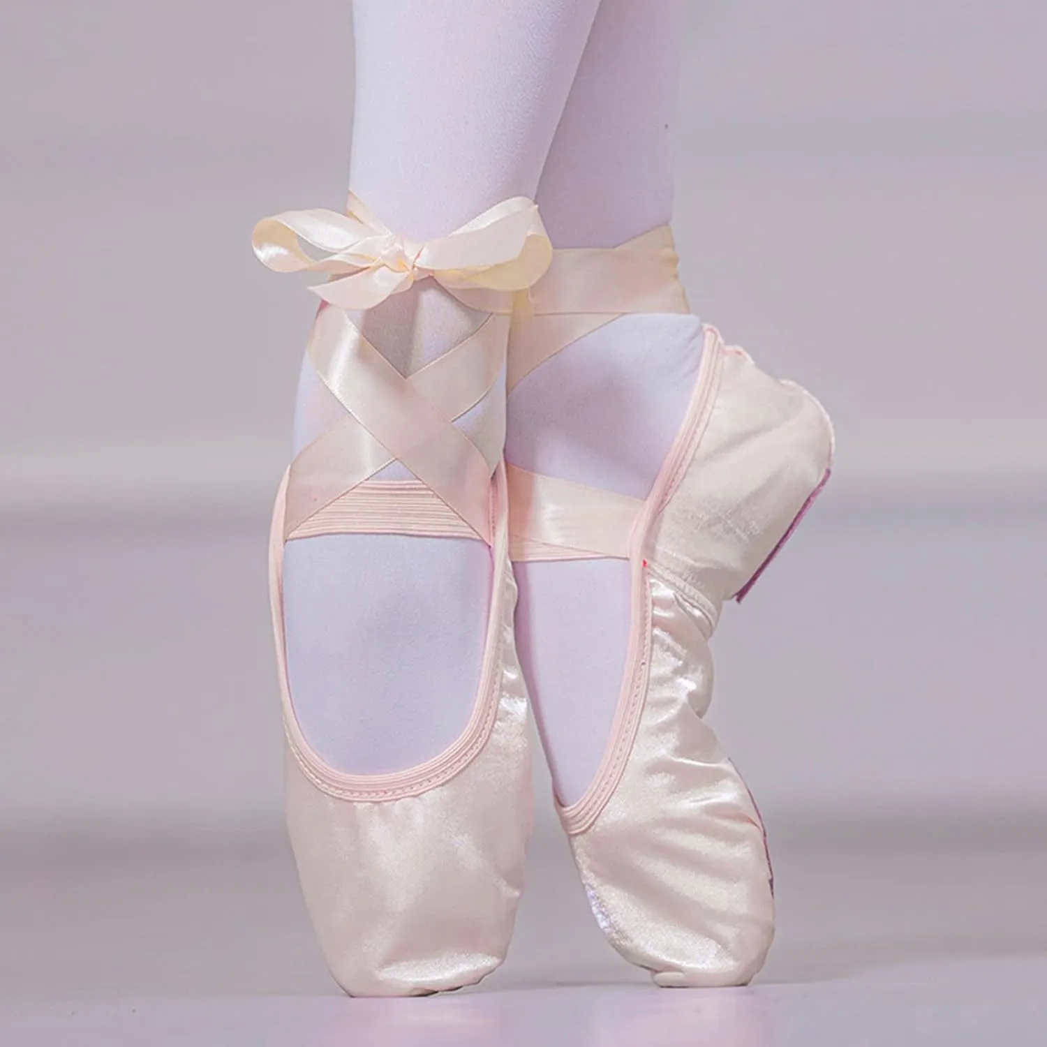 Ballet Shoes for Girls Satin Ribbons Ballet Slippers Dance Shoes Satin Dance Practice Slippers Breathable Shoes