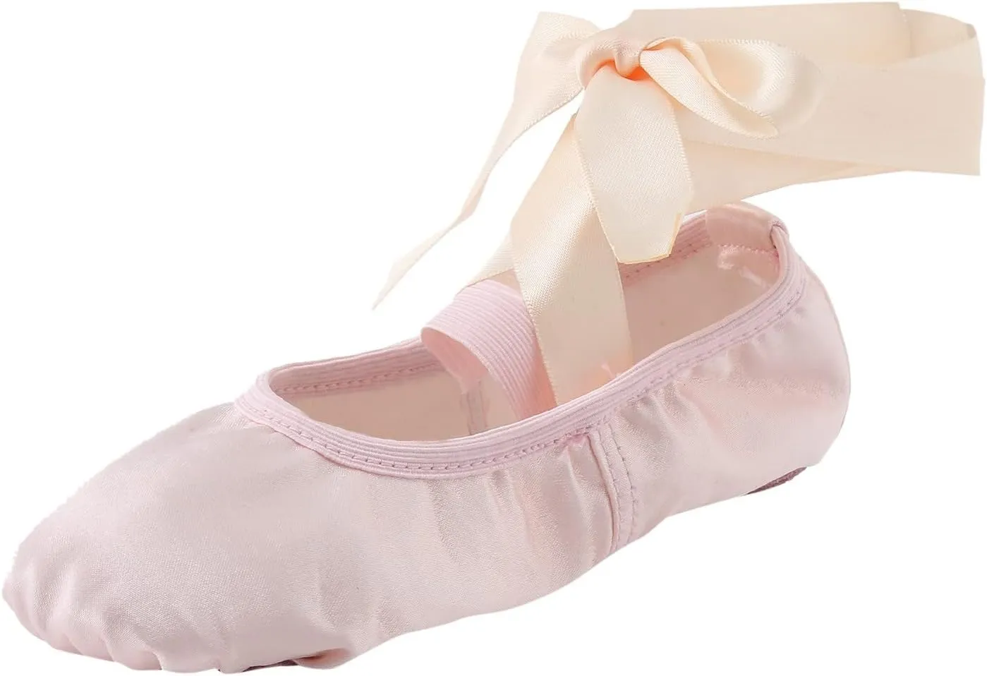 Ballet Shoes for Girls Satin Ribbons Ballet Slippers Dance Shoes Satin Dance Practice Slippers Breathable Shoes