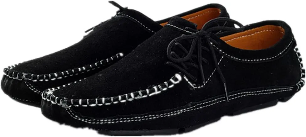 BIFINI Men's Stylish Suede Leather Loafers Driving Moccasins Flats Shoes