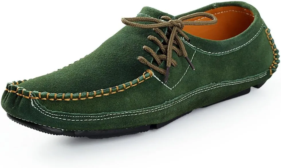 BIFINI Men's Stylish Suede Leather Loafers Driving Moccasins Flats Shoes