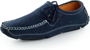BIFINI Men's Stylish Suede Leather Loafers Driving Moccasins Flats Shoes