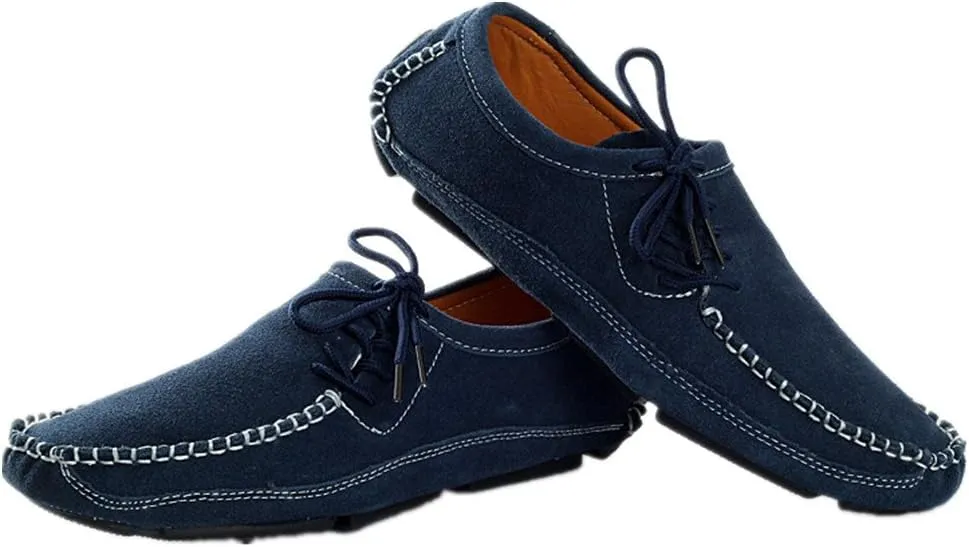 BIFINI Men's Stylish Suede Leather Loafers Driving Moccasins Flats Shoes