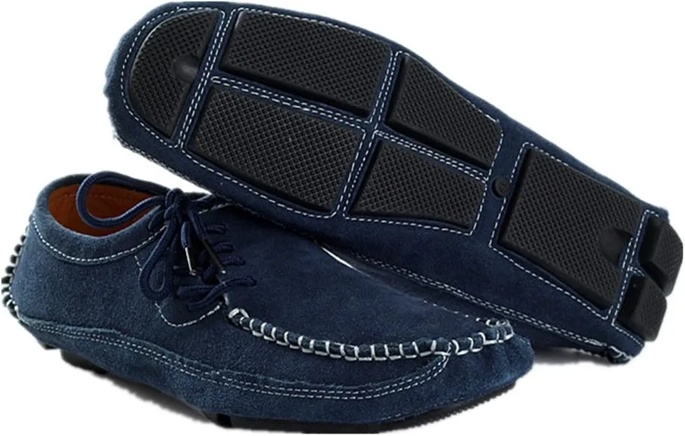 BIFINI Men's Stylish Suede Leather Loafers Driving Moccasins Flats Shoes