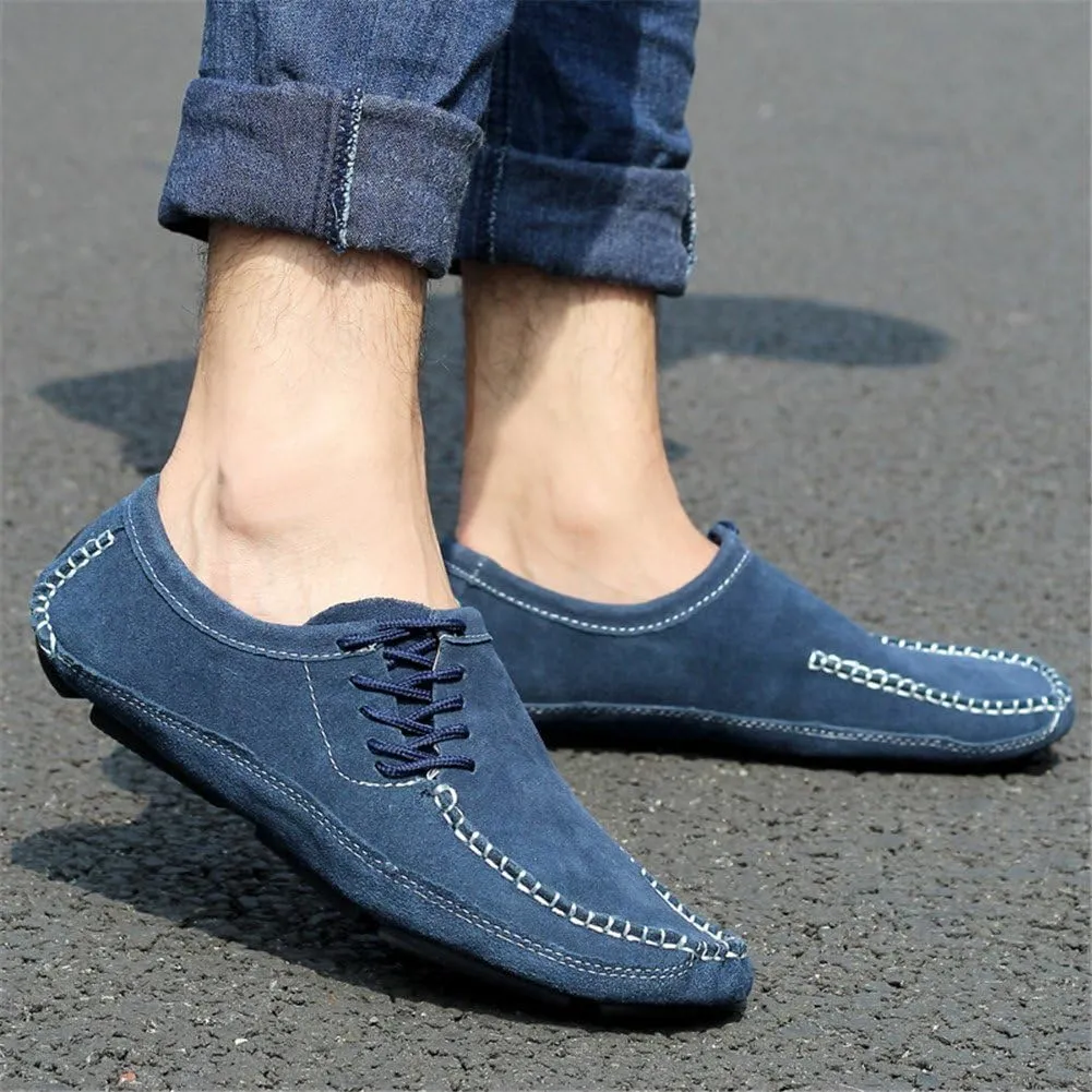 BIFINI Men's Stylish Suede Leather Loafers Driving Moccasins Flats Shoes