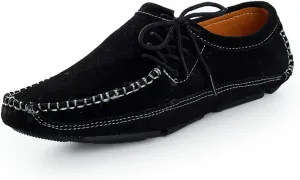 BIFINI Men's Stylish Suede Leather Loafers Driving Moccasins Flats Shoes