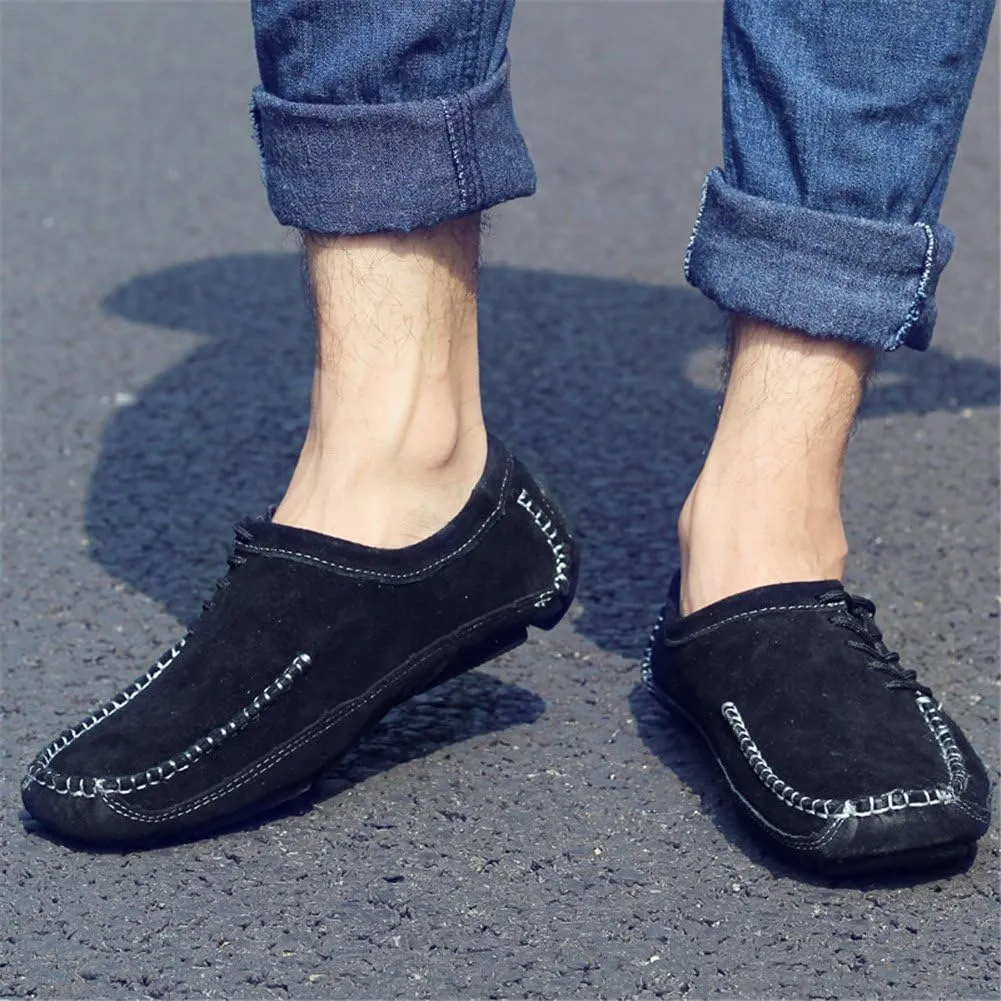 BIFINI Men's Stylish Suede Leather Loafers Driving Moccasins Flats Shoes