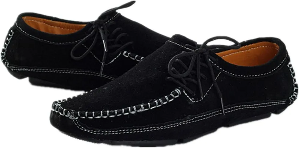 BIFINI Men's Stylish Suede Leather Loafers Driving Moccasins Flats Shoes