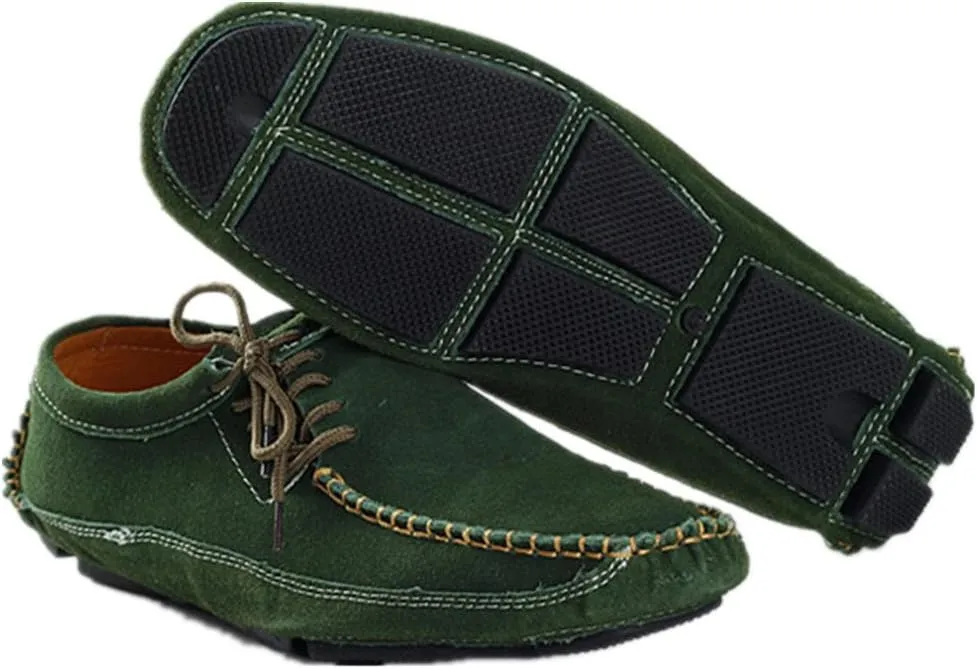 BIFINI Men's Stylish Suede Leather Loafers Driving Moccasins Flats Shoes