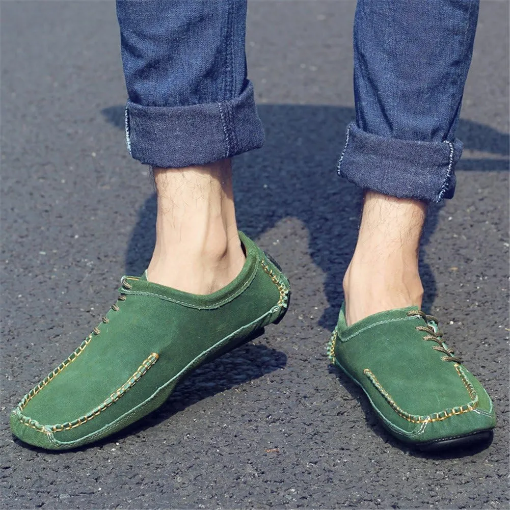 BIFINI Men's Stylish Suede Leather Loafers Driving Moccasins Flats Shoes