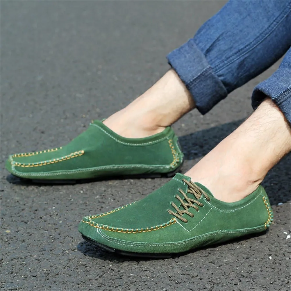 BIFINI Men's Stylish Suede Leather Loafers Driving Moccasins Flats Shoes