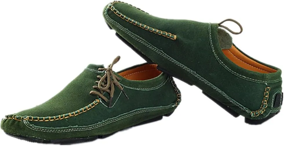 BIFINI Men's Stylish Suede Leather Loafers Driving Moccasins Flats Shoes