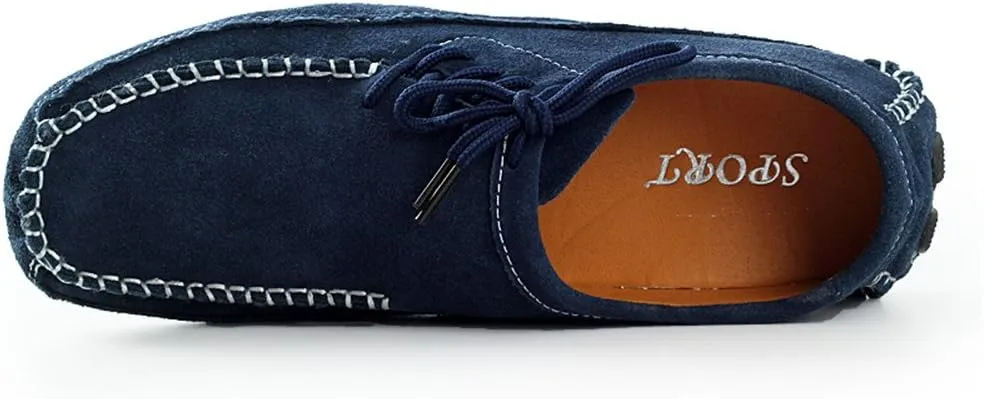 BIFINI Men's Stylish Suede Leather Loafers Driving Moccasins Flats Shoes