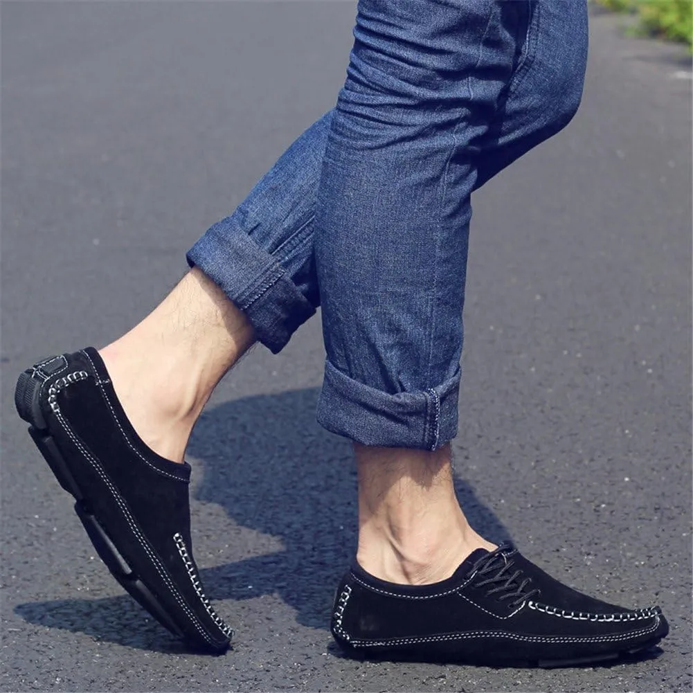 BIFINI Men's Stylish Suede Leather Loafers Driving Moccasins Flats Shoes