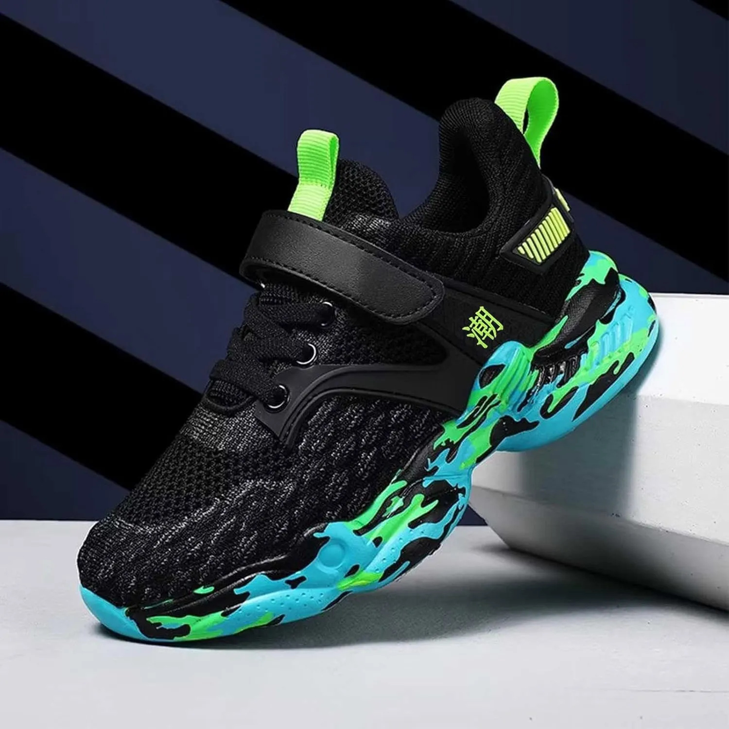 Boys Girls Tennis Running Shoes Kids Soft Mesh Breathable Athletic Sports Gym Sneakers for Little/Big Kid