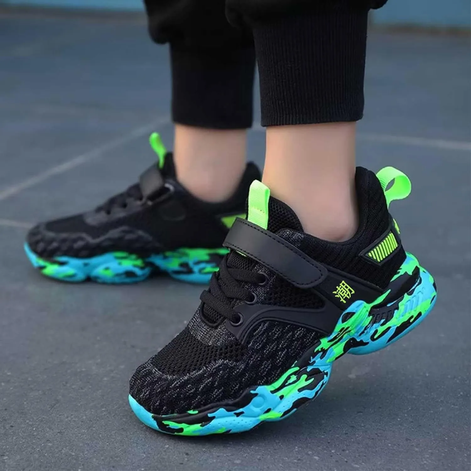 Boys Girls Tennis Running Shoes Kids Soft Mesh Breathable Athletic Sports Gym Sneakers for Little/Big Kid