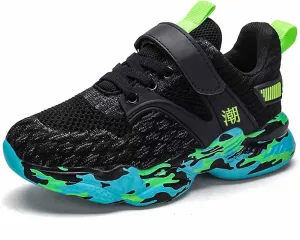 Boys Girls Tennis Running Shoes Kids Soft Mesh Breathable Athletic Sports Gym Sneakers for Little/Big Kid