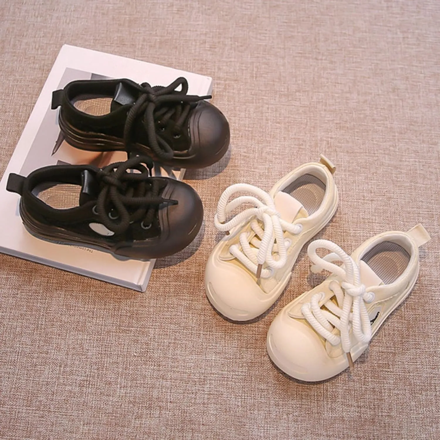 Boys School Shoes Boy's Girl's Canvas Shoes Slip-On Lightweight Fashion Sneakers Casual Lace up Walking