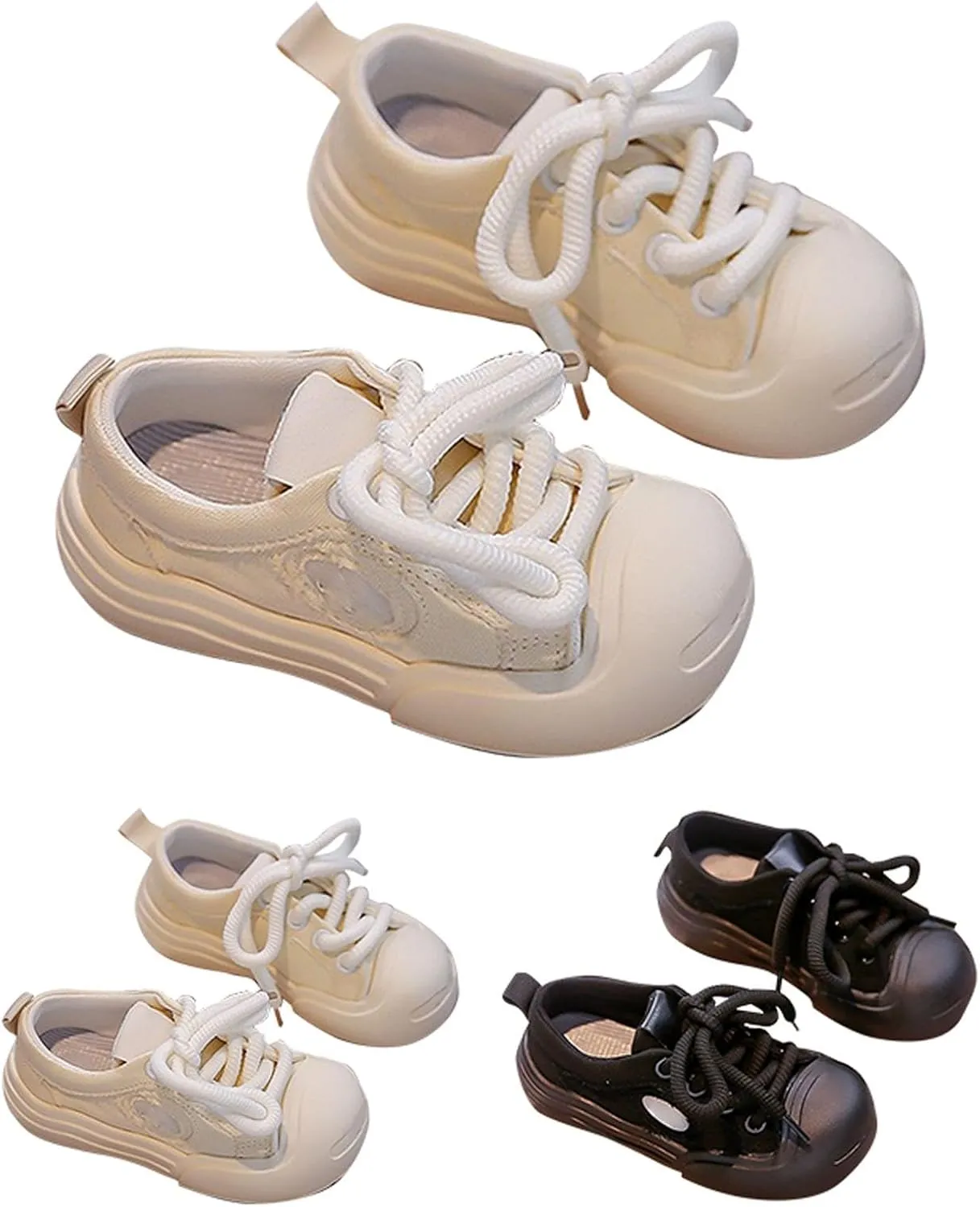 Boys School Shoes Boy's Girl's Canvas Shoes Slip-On Lightweight Fashion Sneakers Casual Lace up Walking