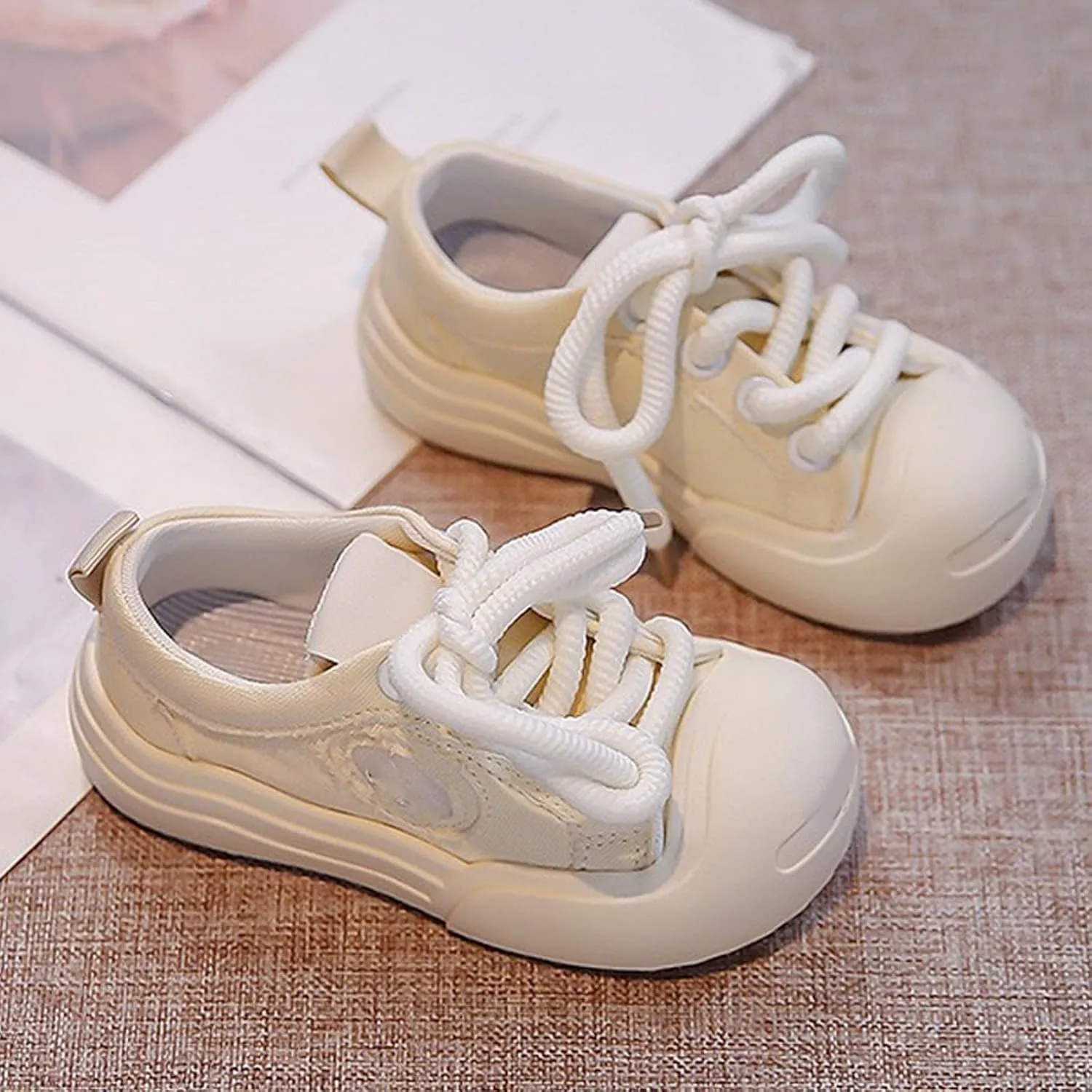 Boys School Shoes Boy's Girl's Canvas Shoes Slip-On Lightweight Fashion Sneakers Casual Lace up Walking