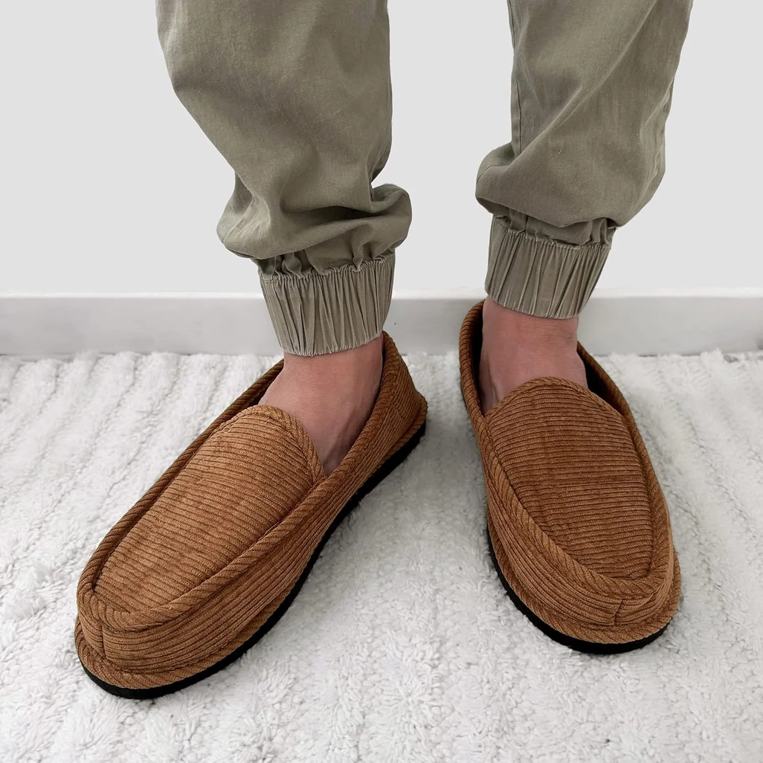 Bright Men's Corduroy House Slippers