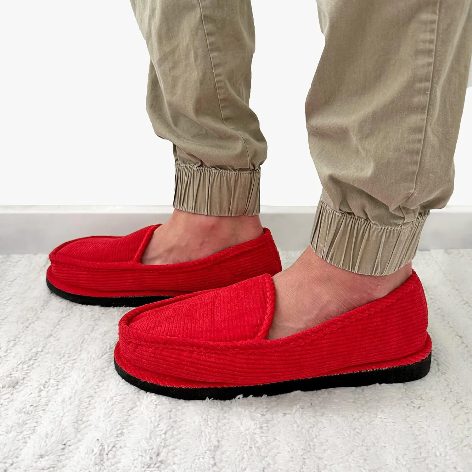 Bright Men's Corduroy House Slippers