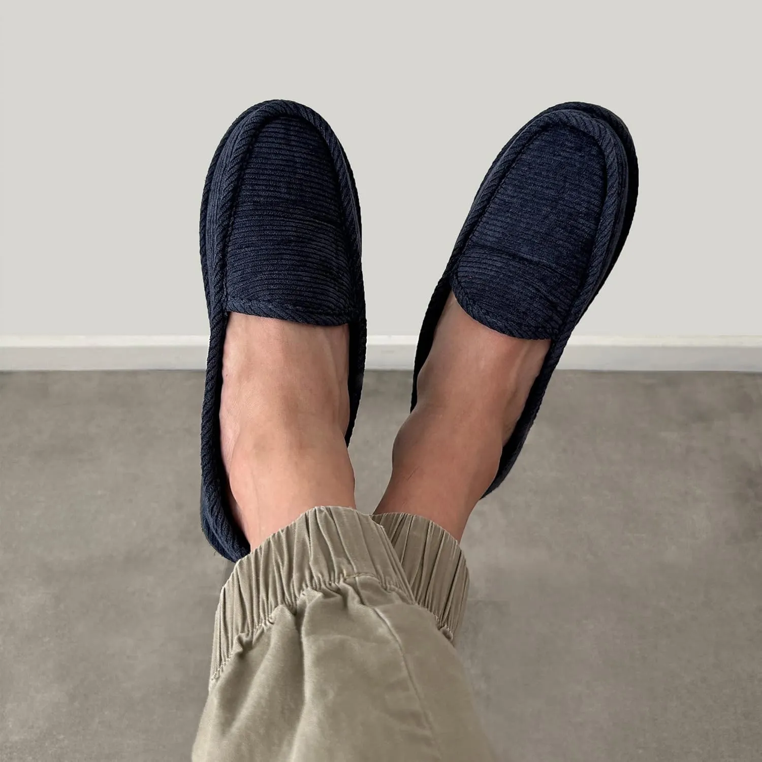 Bright Men's Corduroy House Slippers