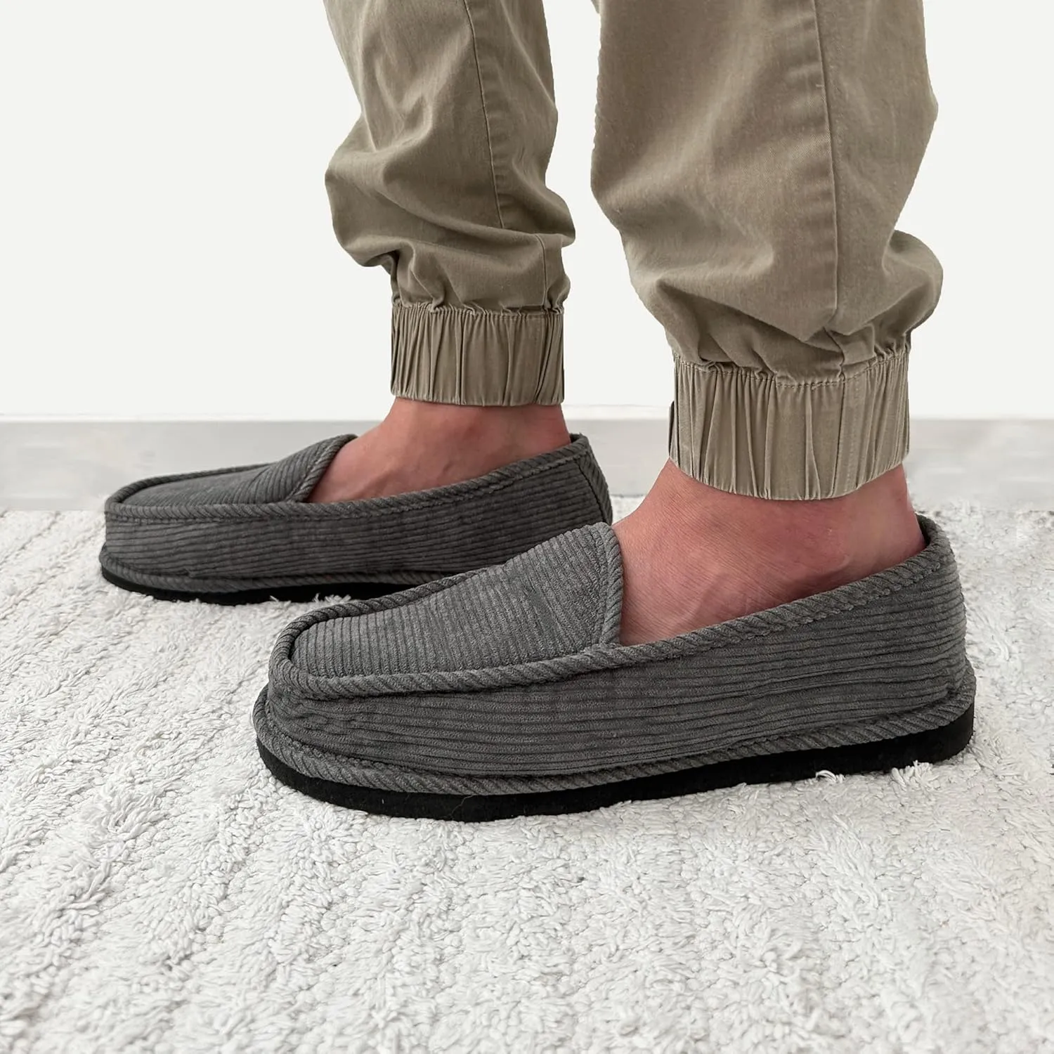 Bright Men's Corduroy House Slippers