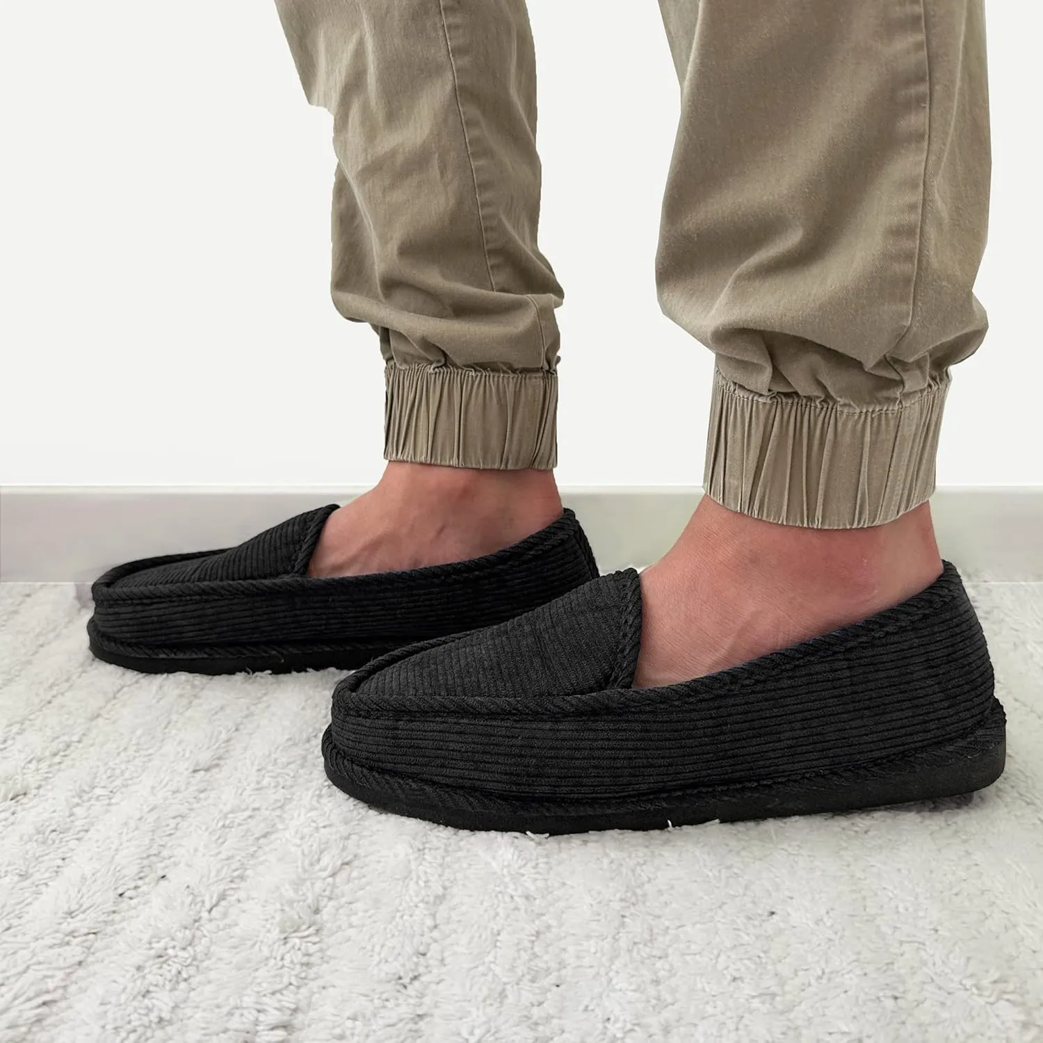 Bright Men's Corduroy House Slippers