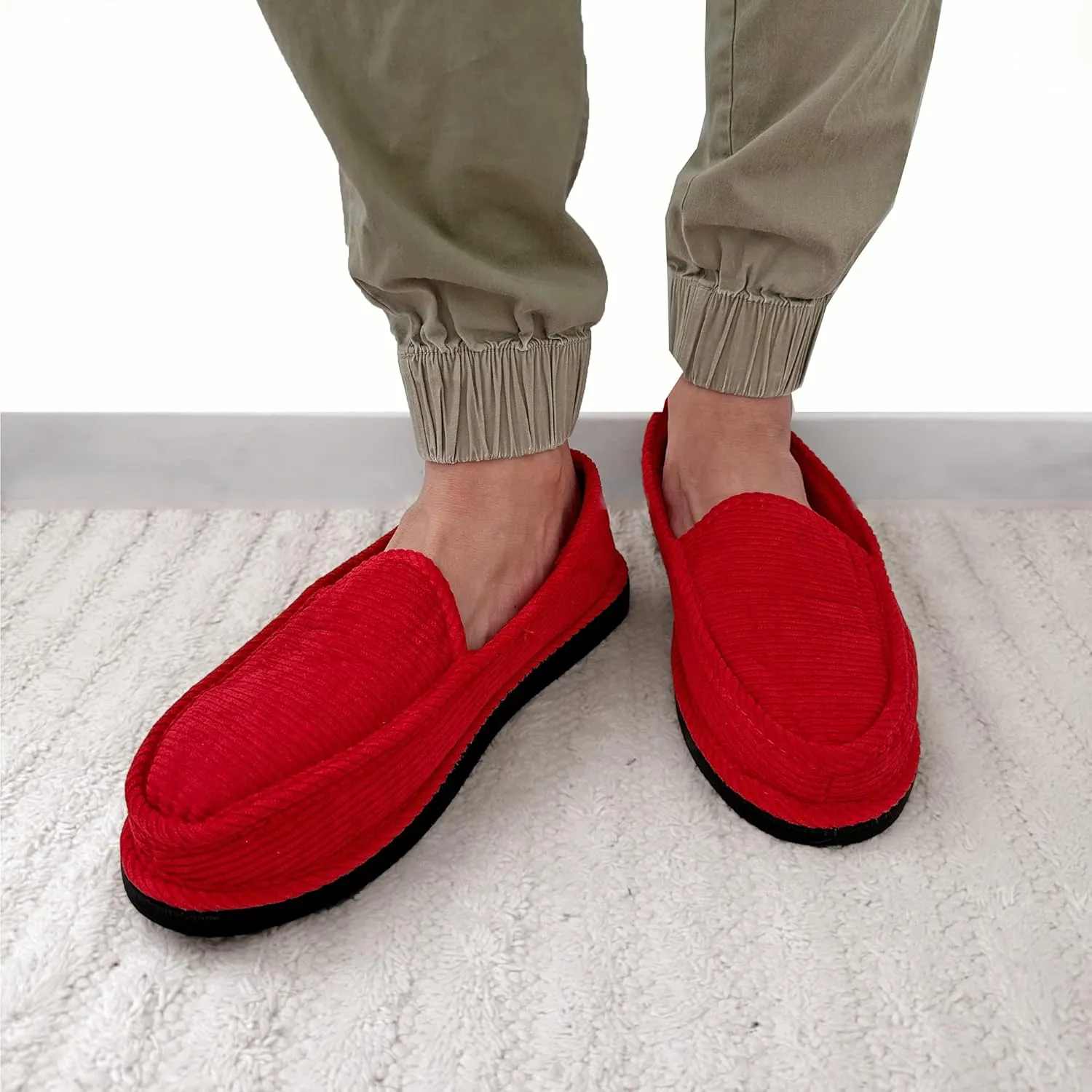 Bright Men's Corduroy House Slippers