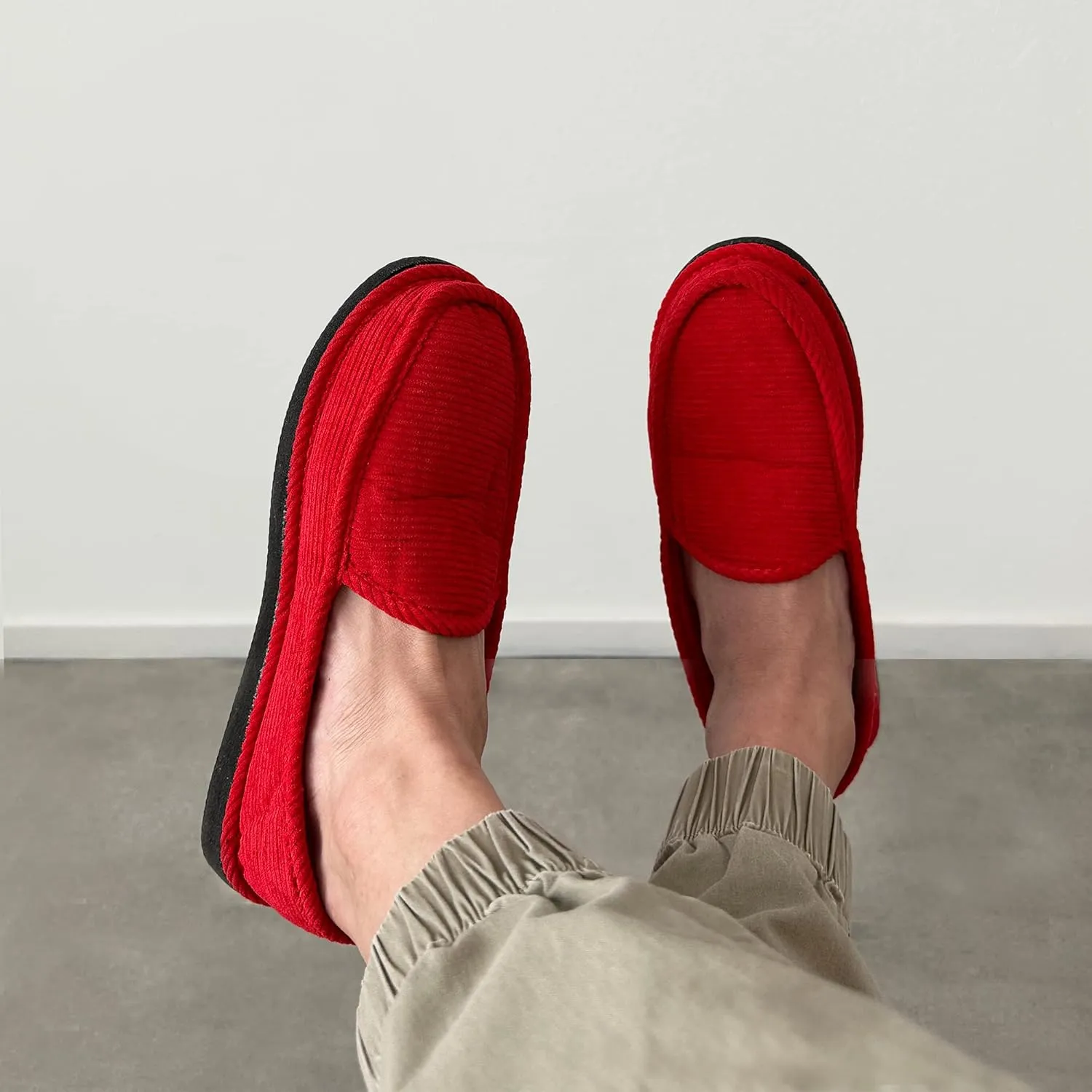 Bright Men's Corduroy House Slippers