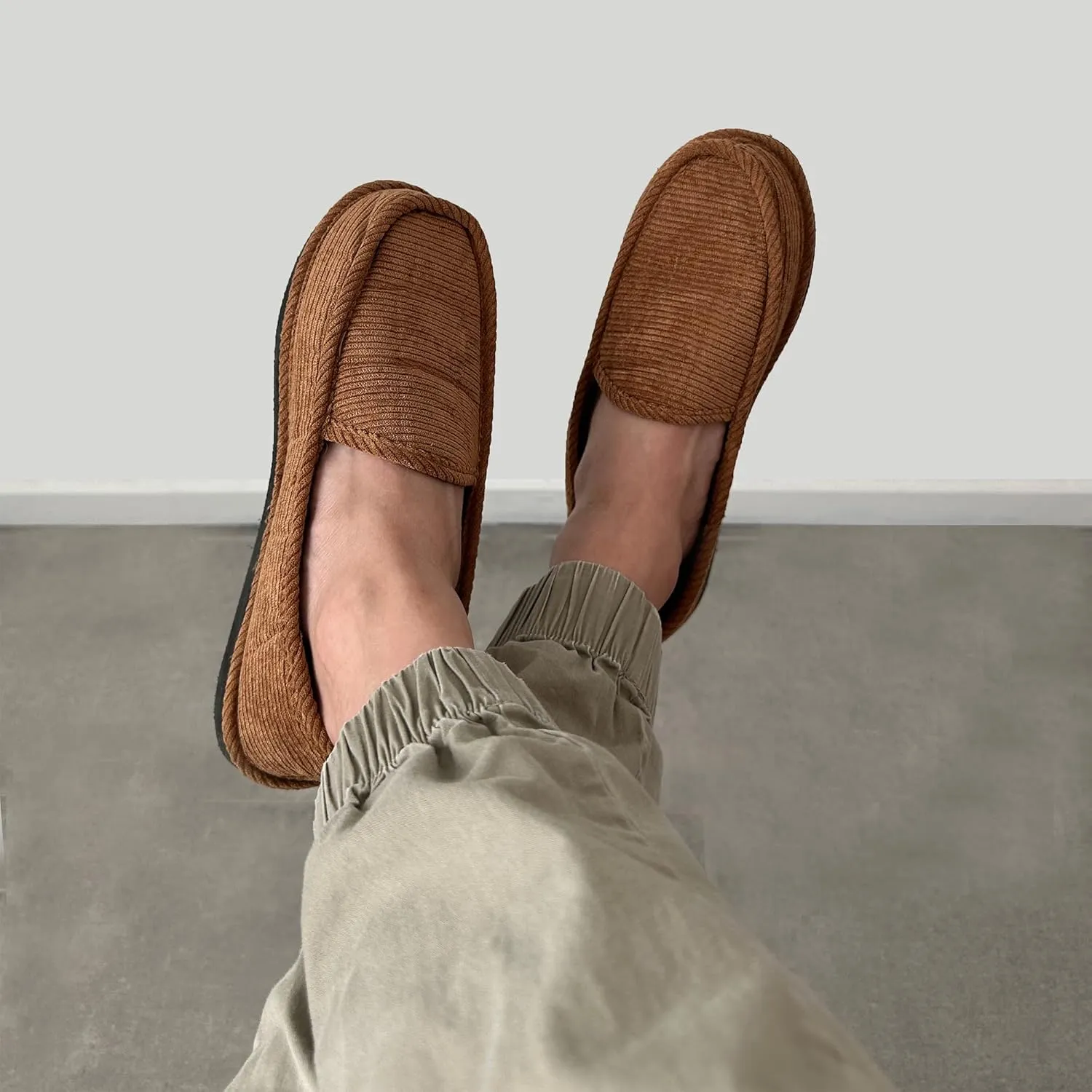 Bright Men's Corduroy House Slippers