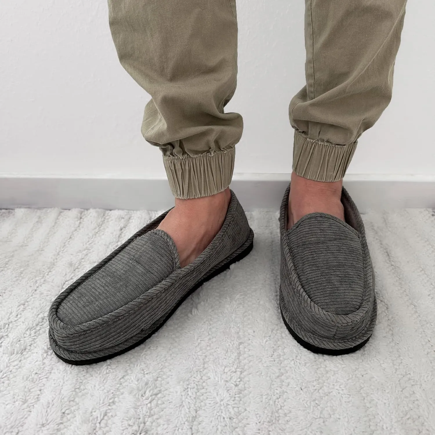 Bright Men's Corduroy House Slippers